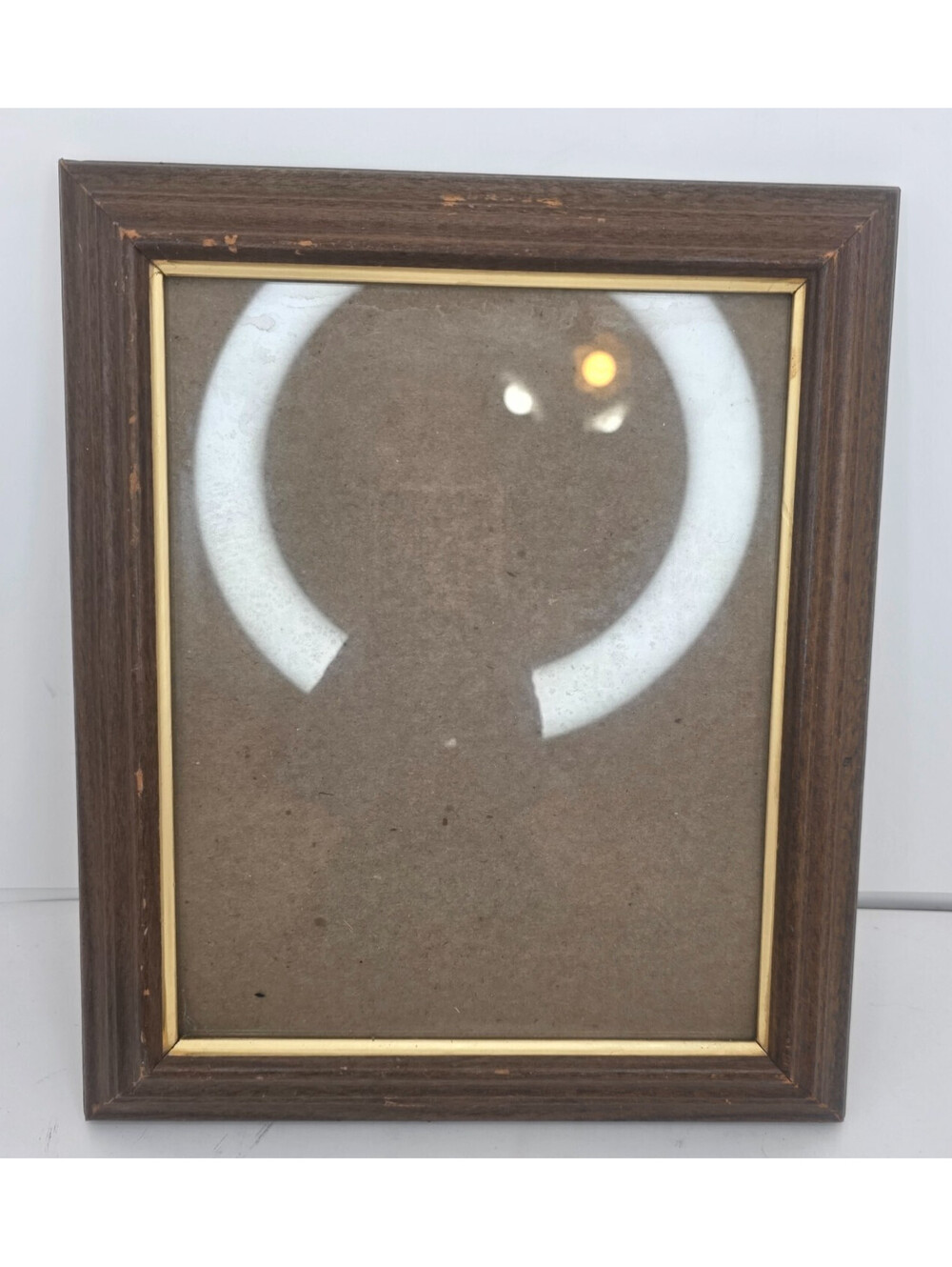 Vintage Wooden Photo 8 x 10 Frame Dark Brown w/ Gold Trim Gilt Border (2)